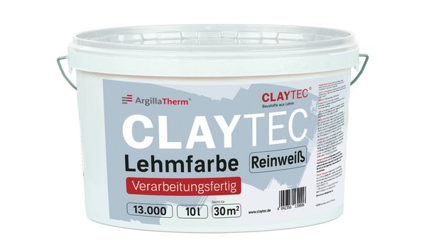 CLAYFIX Lehm direkt Lehmfarbe reinweiss, 10l