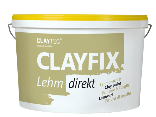 CLAYFIX Lehm direkt Streichputz, 10kg, Grobkorn